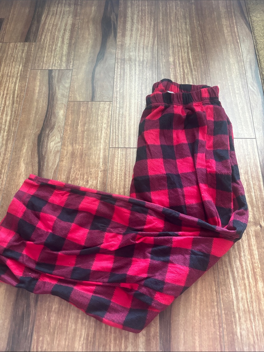 flirtitude Red and Black Buffalo Plaid Pajama Pants